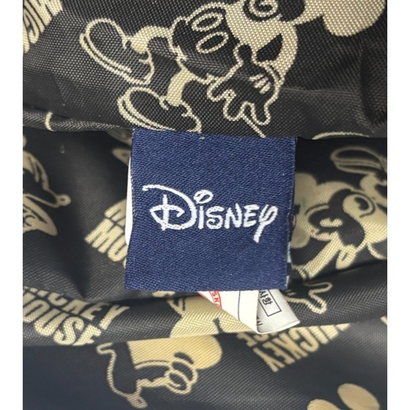 Disney Mickey Mouse Vintage Collage Backpack Brown Leather Accents - Picture 9 of 9